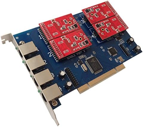 4 Port FXO Card with 4 FXO Ports,Supports FreePbx Elastix Asterisk PCI card