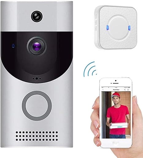 Futursd Wifi Ring Video Doorbell Camera Smart Home Remote Monitoring Intercom System Two Way Voice Call Motion Detection Door Bell Camera And Indoor Ringer Color Silver Amazon Co Uk Kitchen Home