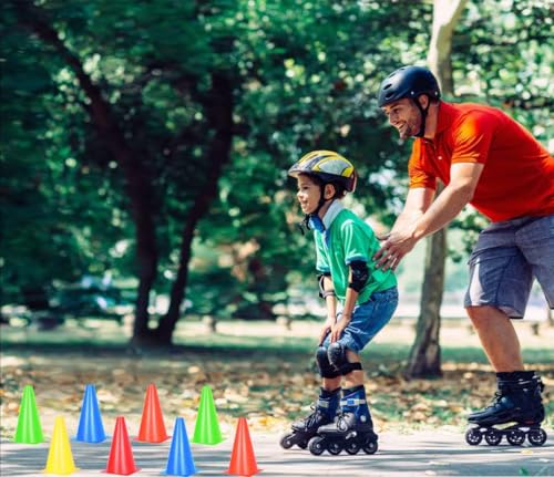 Alyoen Pylons, Football Marker Cones for Outdoor Activities and Festive Events, Traffic Cones for Football, Sports and Dog Training
