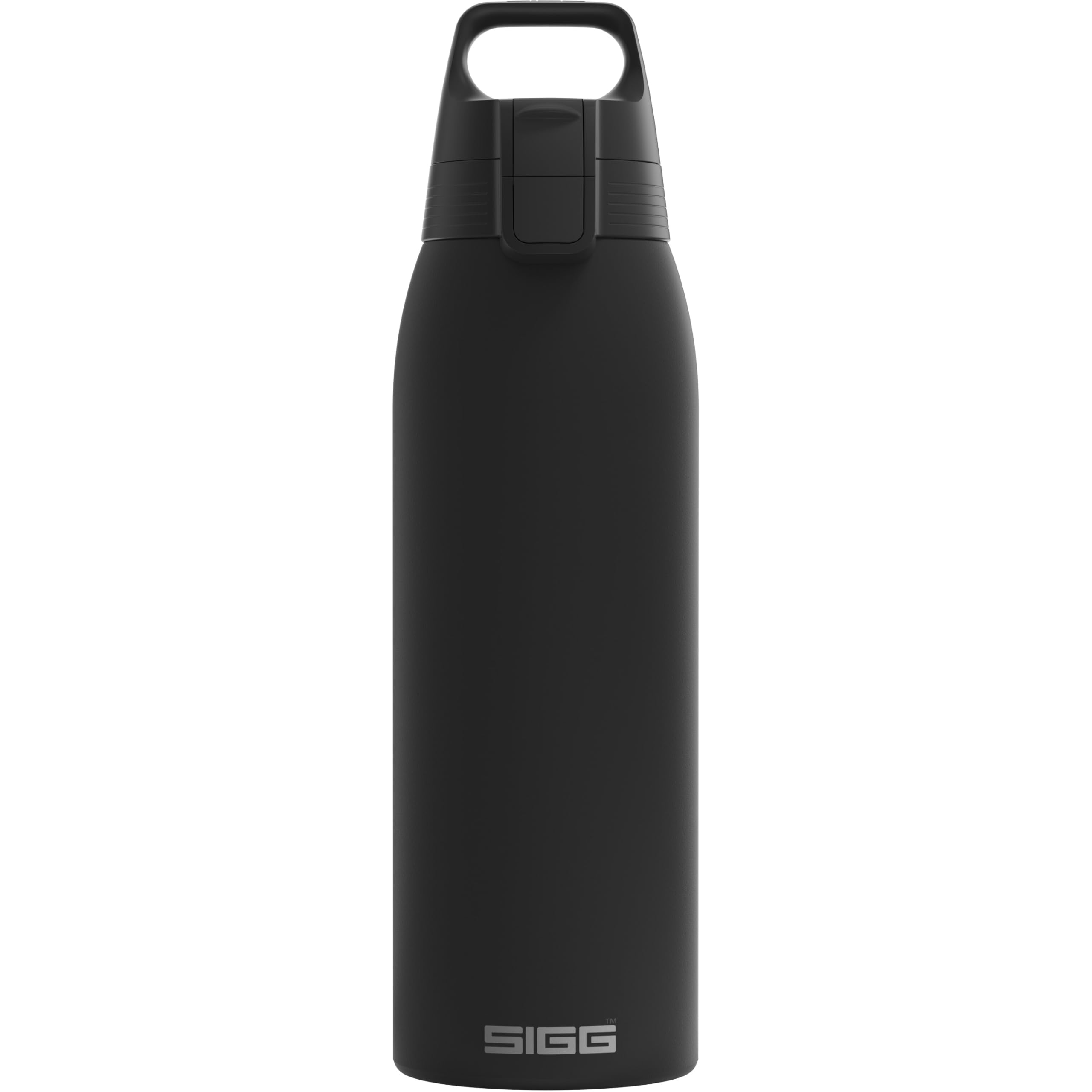 SIGG - Insulated Water Bottle - Shield Therm One Black - Suitable for Carbonated Beverages - Leakproof - Dishwasher Safe - BPA Free - 90% Recycled Stainless Steel - Black - 1L