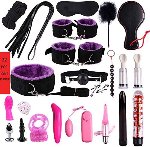 Wnlyb 22 PCS Special Bundled Set PU Leather SM Kit Set New Plush Set Sexy Toy Suit for Couple Adult Sexy Suit Plush Set Alternative Bundled Set