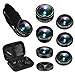AiKEGlobal - Phone Lens for iPhone, Samsung, Most Smartphone - 7 in 1 Wide Angle Lens, Macro Lens, Fisheye Lens, Telephoto Lens, CPL Lens, Starbrust and Kaleidoscope Lens Lens Kit