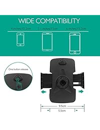 Amoner - Soporte de coche para salpicadero de coche con brazo telescópico de 4 a 6,5 pulgadas y rotación de 180 grados para iPhone Samsung y otros teléfonos inteligentes