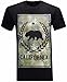 tees geek California Republic Camo Army Military Bear Men's T-Shirt - (XX-Large) - Black