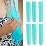 Minty Hair Dye | Jenner style Hair Color | Teal Blue Hair Dye | MINT TEAL Temporary Hair Chalk | With Shades of Mint Set of 6 Hair Dye | Color your Hair Mint Blue with temporary HairChalk by HairChalkCo