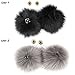 Dr Nezix DIY 12pcs Faux Fox Fur Fluffy Pompom Ball with Press Button/Snap Fastener for Hats Shoes Scarves Bag Charms Accessories (EK)