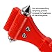 BlueSkyBos 4-Pack Auto Window Hammer Seat Belt Cutter for Emergency Escape Tool (2-in-1 4 Pack, Red)