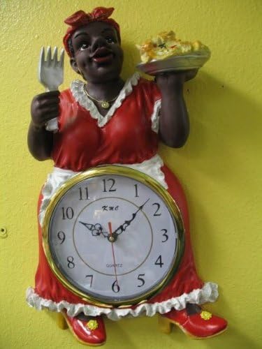 Black American Aunt Jemima 3d Big Wall Clock Kitchen Bar Kitchen
