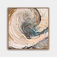 Framed Canvas Wall Art Abstract Color Painting Canvas Prints Home Artwork Decoration for Living Room,Bedroom - 16x16 inches