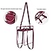 Clear Cross-Body Messenger Shoulder Zippered Bag w Adjustable Strap, NFL & PGA Stadium Security Approved Travel & Gym Clear Tote Bag-12” X 12“ X 6” (Burgundy)