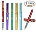 Yakura Fountain Pen with Ink Refill Converter Extra Fine Point Nib Signature Calligraphy Executive Business Gift Pens.Pack of 5