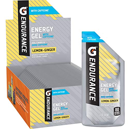 Gatorade Endurance Energy Gel with Caffeine, Lemon Ginger, 1.3oz