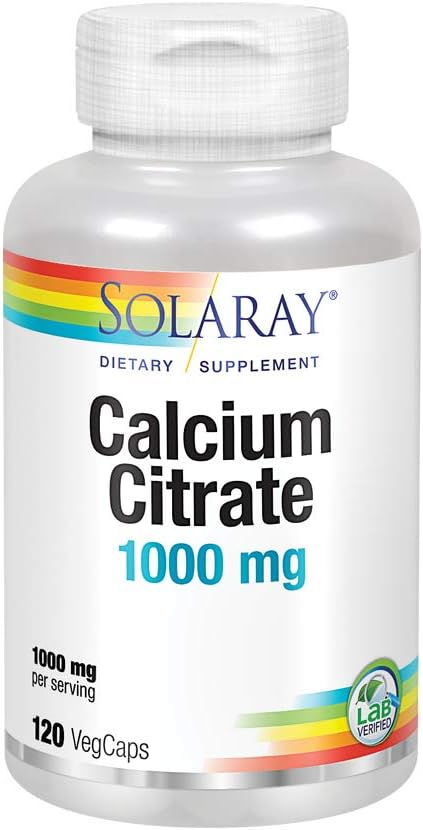 Amazon Com Solaray Calcium Citrate Capsules 1000mg 120 Count Health Personal Care
