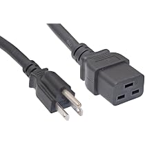 thumbnail image 2 of 5-Pack IEC C14 To C19 Power Adapters - 15A/10A Rated, PVC Molded, Black 2 of 9