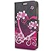 Note 5 Case, CoverON [Carryall Series] Flip Folio Card Slot Pouch LCD + Strap + Stand Wallet Case for Samsung Galaxy Note 5 - Purple Love Heart