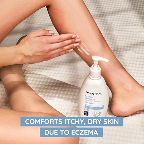 Aveeno Eczema Therapy Daily Moisturizing Body Cream for Sensitive Skin, Soothing Eczema Relief Cream, Colloidal Oatmeal & Ceramide for Dry & Itchy Skin, Steroid- & Fragrance-Free, 7.3 oz