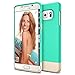 Galaxy S6 Edge Plus Case, Maxboost [Vibrance Series] For Samsung Galaxy S6 Edge+ 2015 Protective SOFT-Interior Scratch Protection [Slider Style] - Turquoise/Champagne Gold