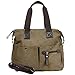 BMC Womens Rustic Brown Textured Canvas Multi Pocket Shoulder Tote Fashion Handbag