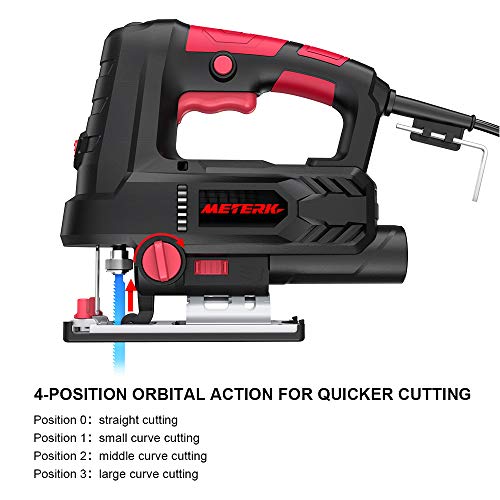 Jigsaw, Meterk Upgraded 800W 6.5 Amp 3000 SPM Jig Saw with Laser Guide