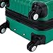 Travelers Club Madison Hardside Expandable Luggage with Cup/Phone Holder, Green, Carry-On 20-Inch