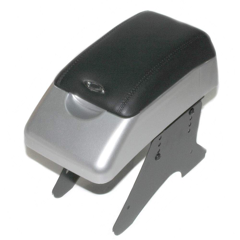 Armrest Car Arm Rest Centre Console Storage Box Leather Silver Universal Organizer