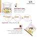 Reusable Silicone Food Storage Bags - Stand Up Ziploc Bag for Lunch, Liquid, Fruit, Sous Vide - Microwave, Freezer, Dishwasher Safe - Set of 4 + Produce Mesh Bags