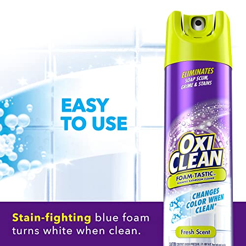 OxiClean FoamTasti Foaming Bathroom Cleaner, Fresh Scent, 19 Oz Spray
