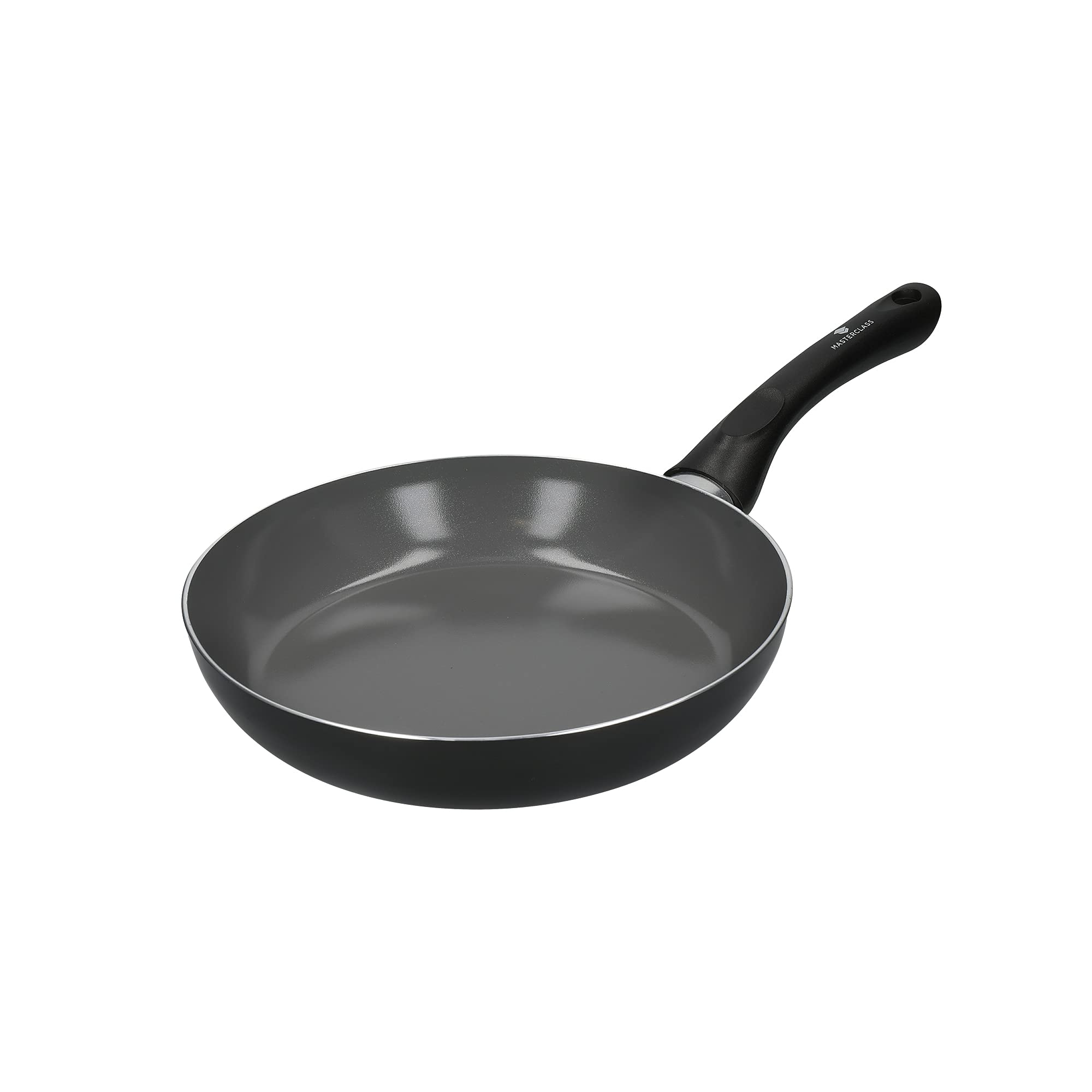 MasterClass Can-to-Pan Ceramic Eco Frying Pan with PTFE, PFOA and BPA Free Non Stick , Made from 70 % Recycled Aluminium, 24 cm, Black