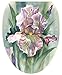Toilet Tattoos, Toilet Seat Cover Decal, Watercolor Iris, Size Elongated
