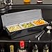 SHANGPEIXUAN Condiment Caddy with Lid Dispenser Tray Bar Fruit Caddy 3 Tray Plastic Garnish Station Great for Home Restaurant Buffets Bars Picnics Refrigerator Barbecue Catering