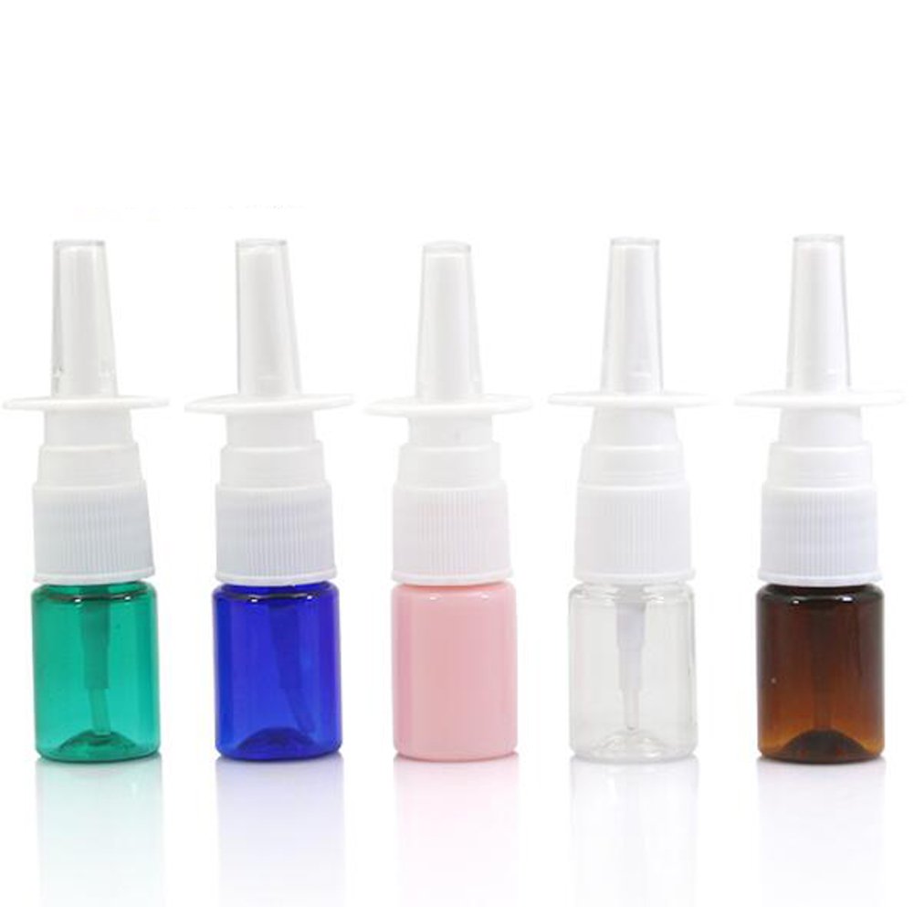 TOPWEL 6PCS 5ml Portable Refillable Plastic Nasal 360