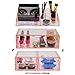 Sorbus Acrylic Cosmetics Makeup and Jewelry Storage Case X-Large Display Sets -Interlocking Scoop Drawers to Create Your Own Specially Designed Makeup Counter - Stackable and Interchangeable (Pink)