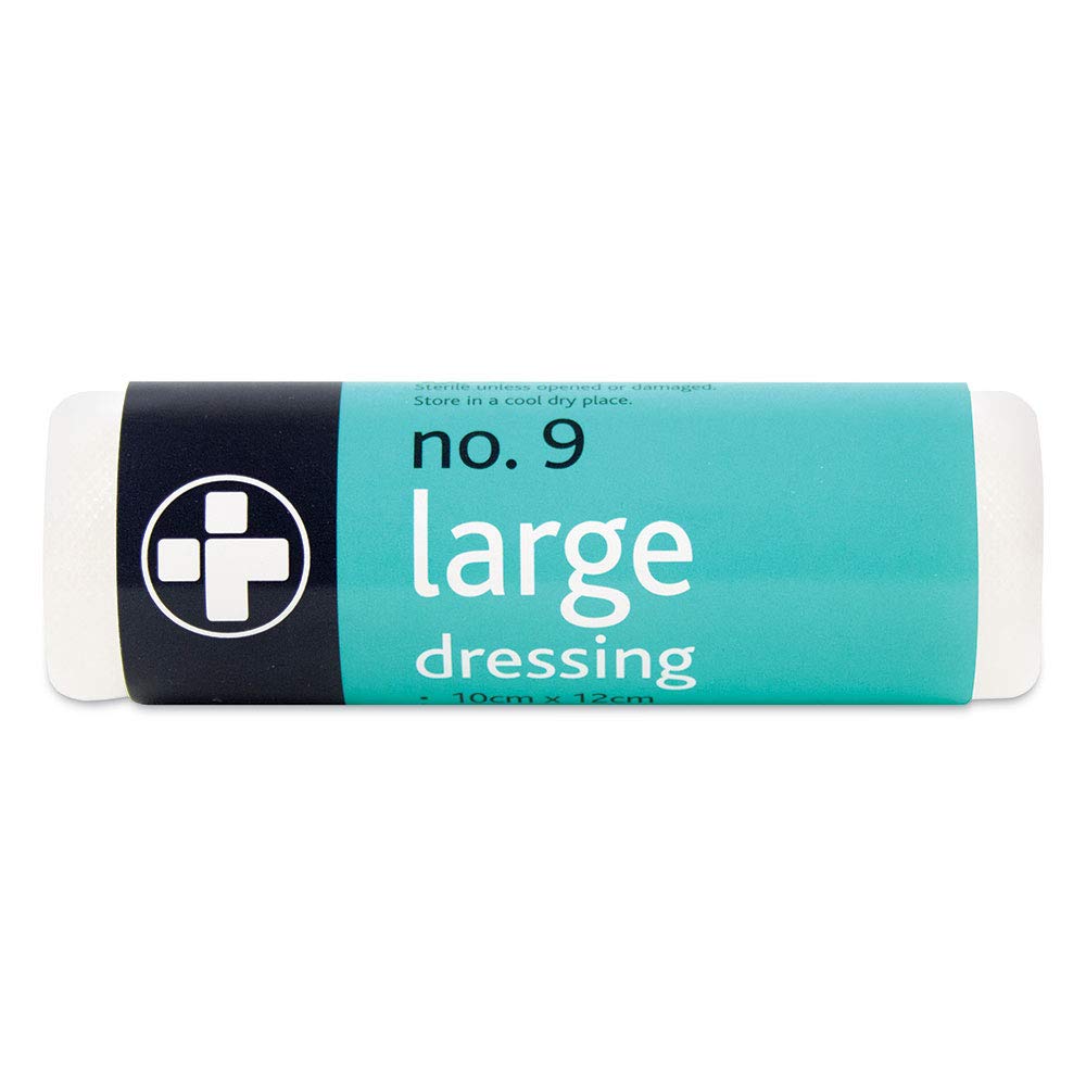 Reliance Medical 9 No. Dressing Wound - Ideal for Injuries and Emergencies, Sterile Wound Dressing, for Workplace, Sports and Home Environment, Unboxed Pack of 10