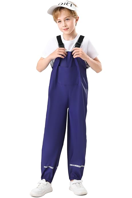 Strisce Riflettenti Pantaloni Impermeabili Bambini Unisex