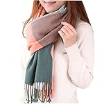 Women's Scarf, Fashion Long Shawl Big Grid Winter Warm Lattice Large Cashmere Scarf