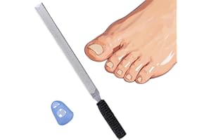 IDOU Toe Nail Files for Thick Nails,Stainless Steel 4 Sides 7 inch Length,Nail Files for Men Seniors & Dogs