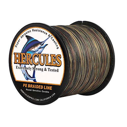 HERCULES Super Cast 100m - 2000m Yards Geflochtene Angelschnur 10lb - 300lb Test für Salzwasser Süßwasser PE Geflecht Fischdraht Superline 8 Stränge