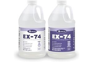 Alumilite EX-74 (1 Gal) Epoxy, Crystal-Clear, High-Gloss UV Coating for Wood & Concrete, Scratch & Impact-Resistant, Ideal for Tabletops, Bar Tops & Countertops with UV Protection to Prevent Yellowing