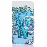 Desire 626 , HTC Desire 626 , HTC Desire 626 Case - BESTSOOP Deluxe PU Leather Folio Wallet Flip Case Handbag Cover With Credit Card Holder Slots For HTC Desire 626 Accessories (Vintage Retro Elephant Aztec Tribal)