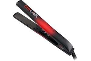 CHI Original Lava Ceramic Flat Iron, Hair Straightener For An Even & Smooth Finish, Lower Temperature, 11 Foot Cord For Convenience, 1" Iron