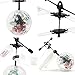 SZJJX Mini Flying RC Ball, Crystal Hand Suspension Helicopter Aircraft Infrared Sensing Induction Disco Lighting Bird Toy Colorful LED Flashing