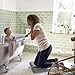 POPPY HOME Premium Bath Kneeler with Elbow Rest Pad Set: Padded Bathing Knee Cushion Mat, Mesh Pockets for Infant or Baby Bathtub Accessories, Pain Free Bathtime Knee Saver Mats. Shower Gift. Gray