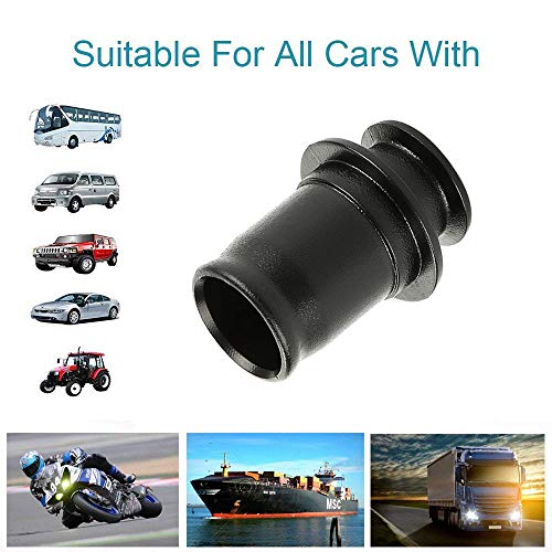ZHSMS Universal Cigarette Lighter Cover Cap waterproof Dustproof Cover for Auto Car Cigarette Lighter Socket Plug Cover Dust Cap Car Accessory 2Pacl (Black) - Thumbnail 6