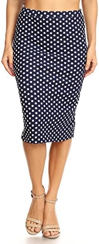 Misha Fashion Women's Knee Length Pencil Skirt for Office Wear - Made in USA