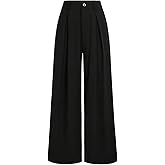 GORGLITTER Women's Wide Leg Dress Pants Pleated High Waisted Office Work Trousers Business Casual Slacks