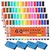 Dry Erase Markers with Erasers, 15 Colors - Set of 60