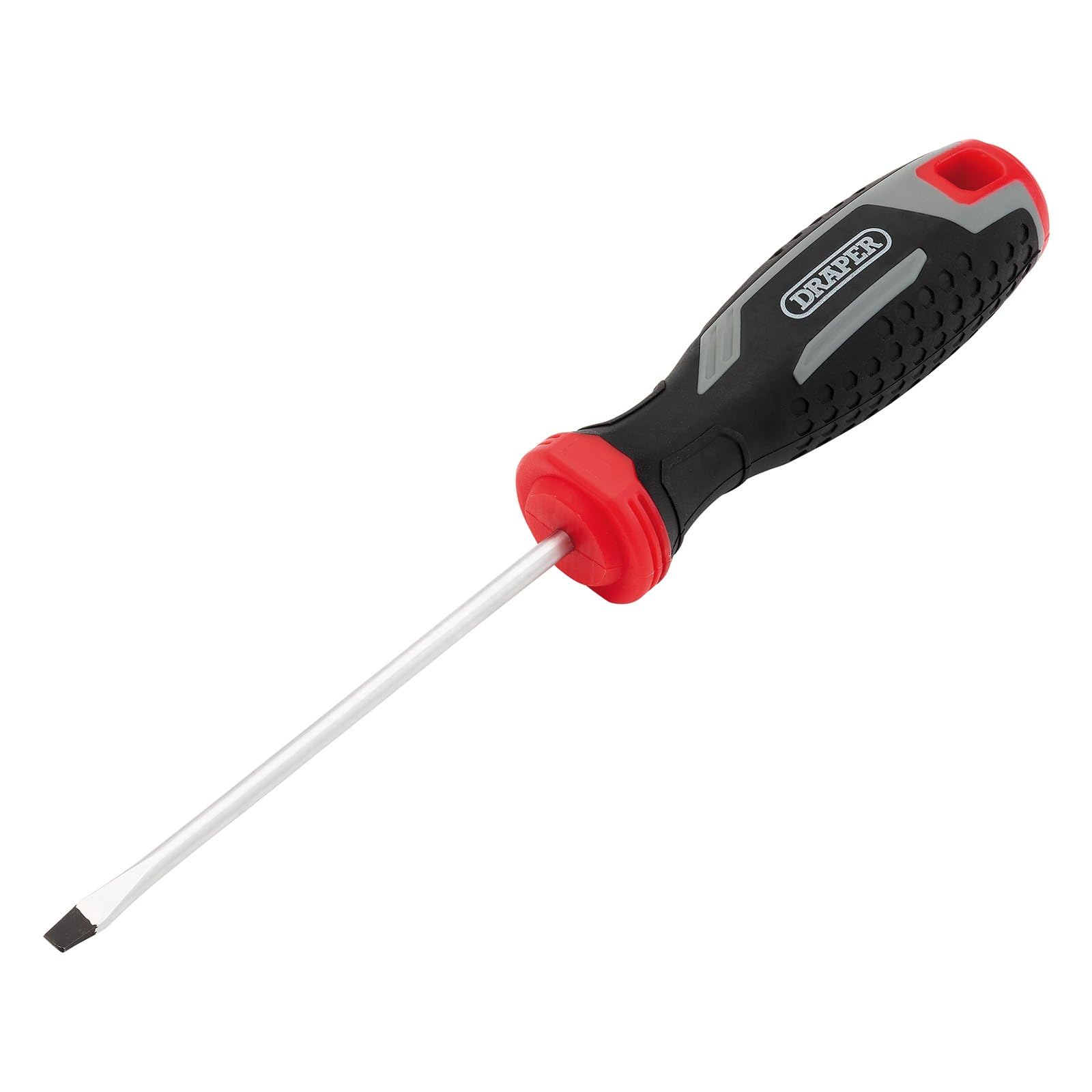 Draper Slotted Soft Grip Screwdriver, SL4 x 100mm - 13386 - Magnetic Tip, CRV Blade