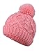 Arctic Paw Kids' Super Chunky Cable Knit Beanie, Pink