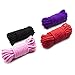 Alwaysuc 4-Pack 32 Feet 10M Soft Twisted Cotton Rope(Black,Red,pink, Purple) (Cotton Rope)