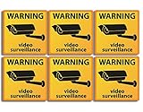 Magnet 6-Pack: 2x2 inch Warning Under Surveillance